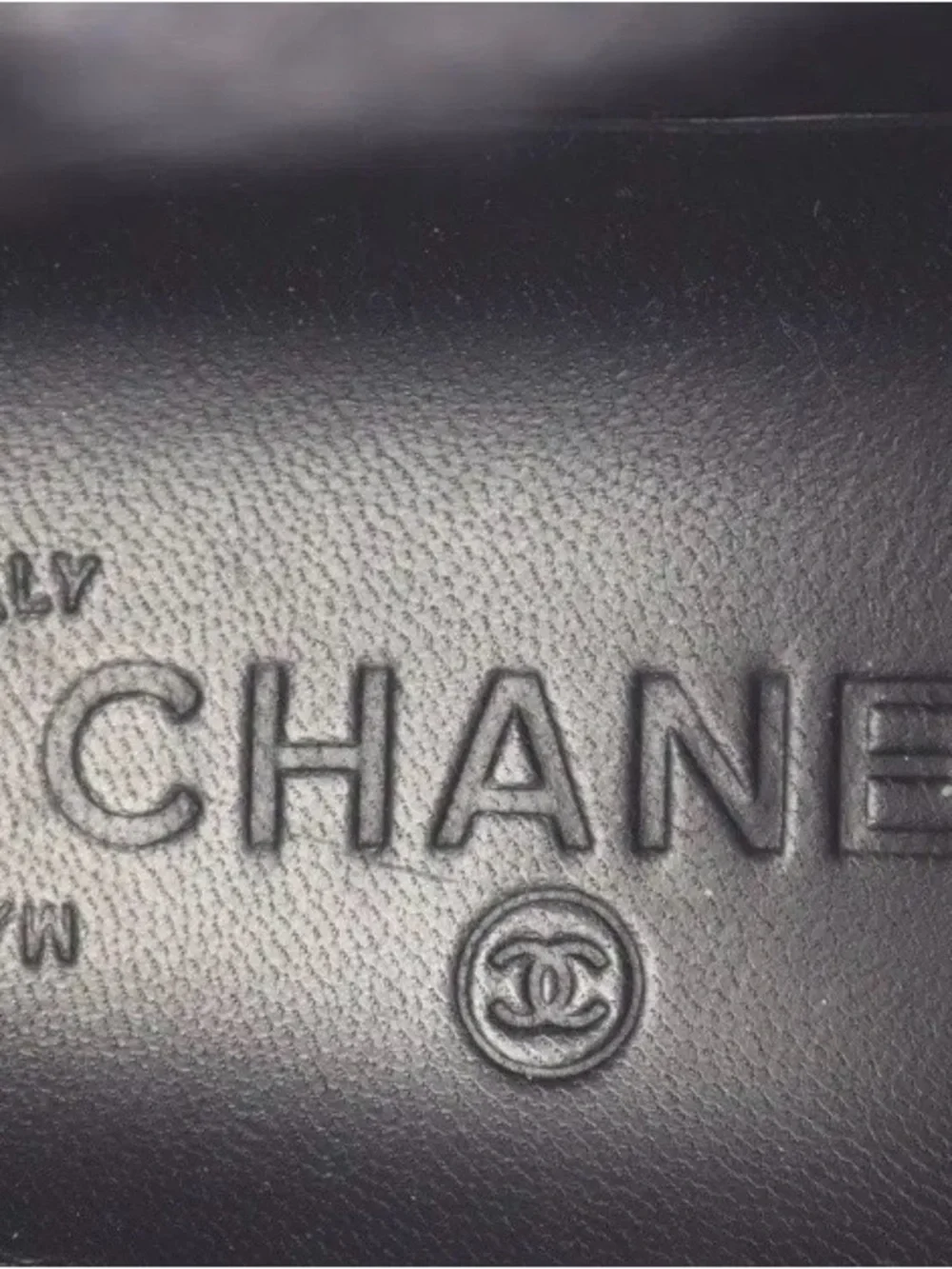 CHANEL Black Leather Ankle Boots with Heathered Gray Knit Cuff
